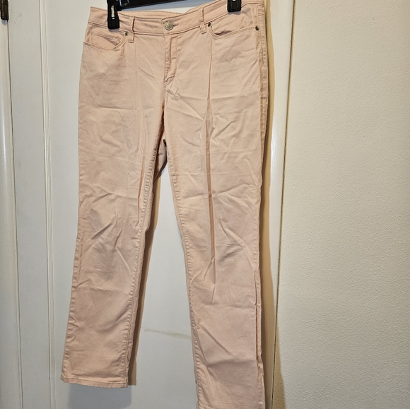 Loft pink curvy straight leg jeans - Picture 1 of 5